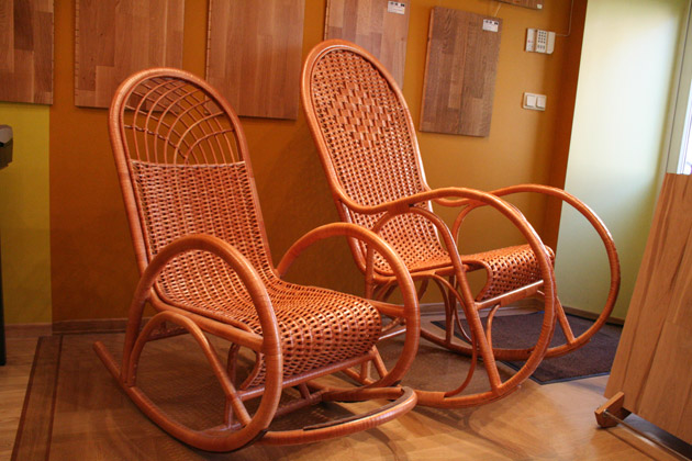 Wicker rocking chairs