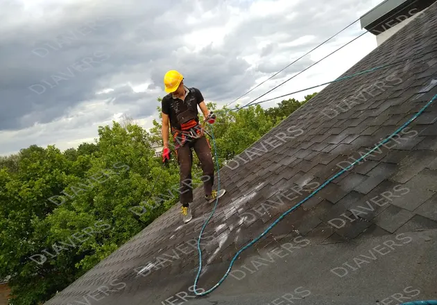 Anti-Moos-Behandlung von Dächern