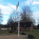 Vėliavų stiebų montavimas