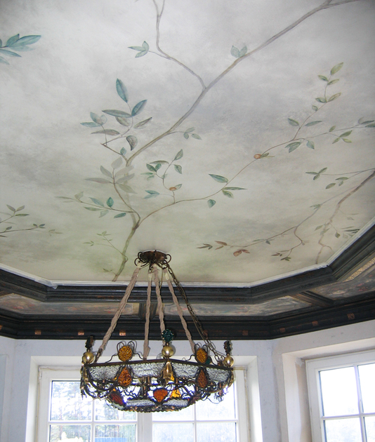 Ceiling painting, imitation of stucco