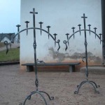 Kaltos metalinės žvakidės